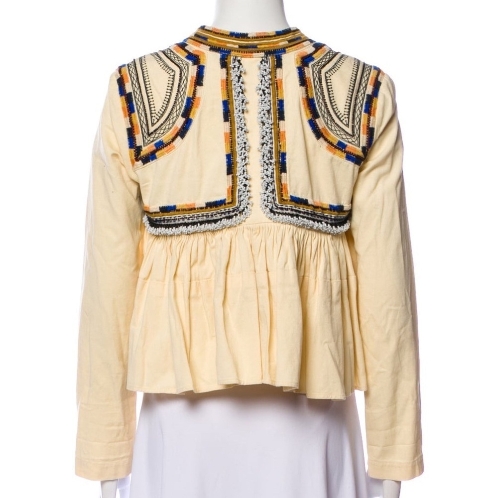 Isabel Marant Sachi Embroidered Yellow Women's Jacket - Picture 3 of 6